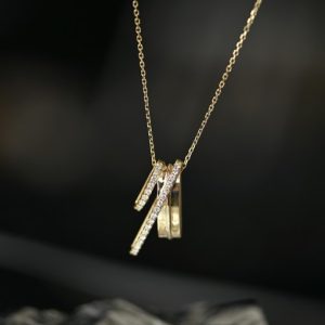 Cubic Zirconia Geometric Minimalist Necklace